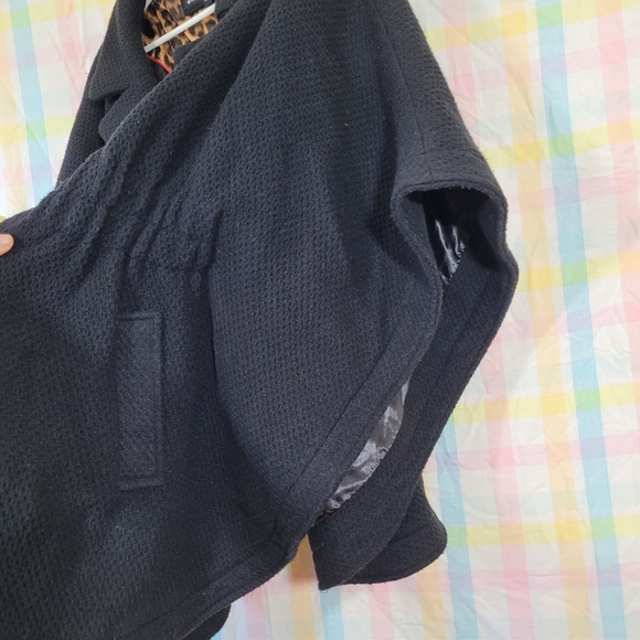 Steve Madden shacket poncho sweater overcoat heavy lined fall outerwear - Picture 5 of 10